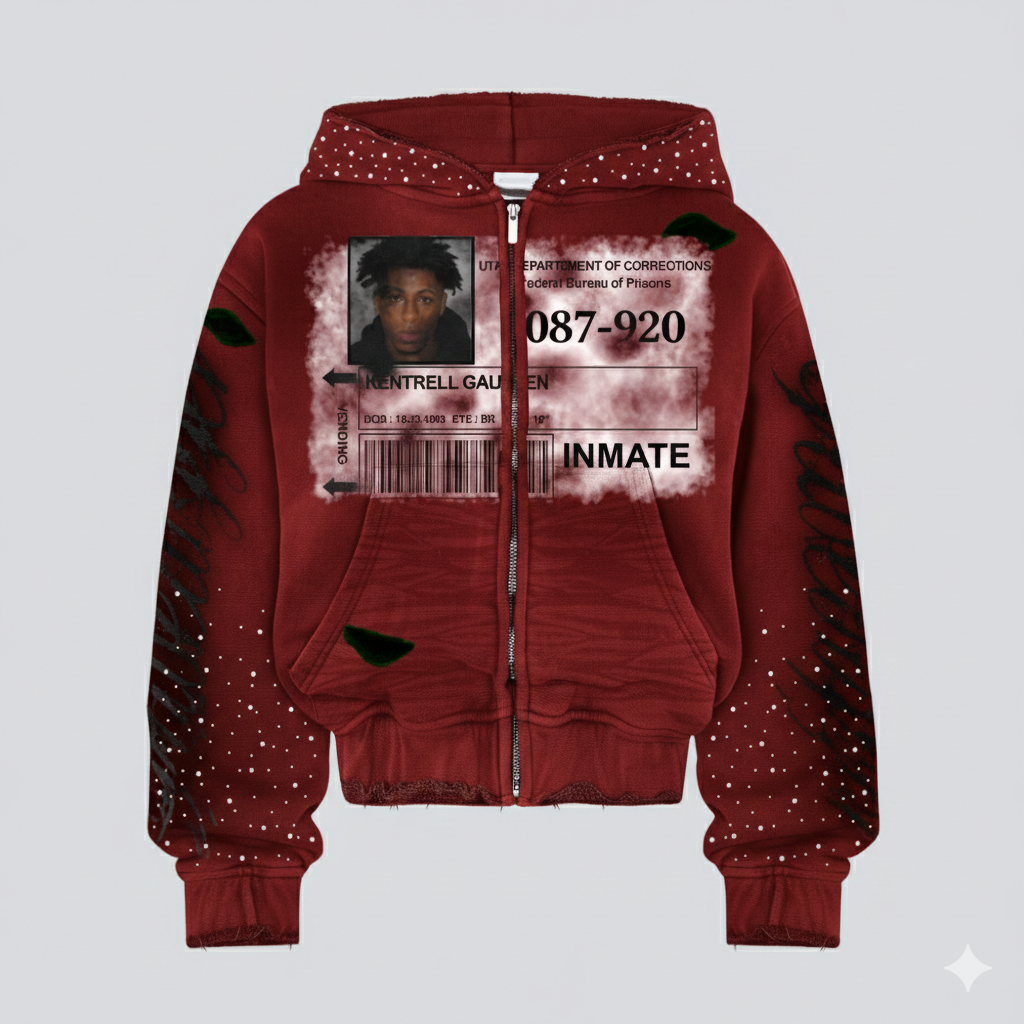 SLIME CRY RED HOODIE