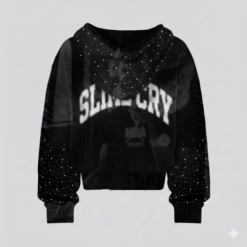 SLIME CRY HOODIE BLACK